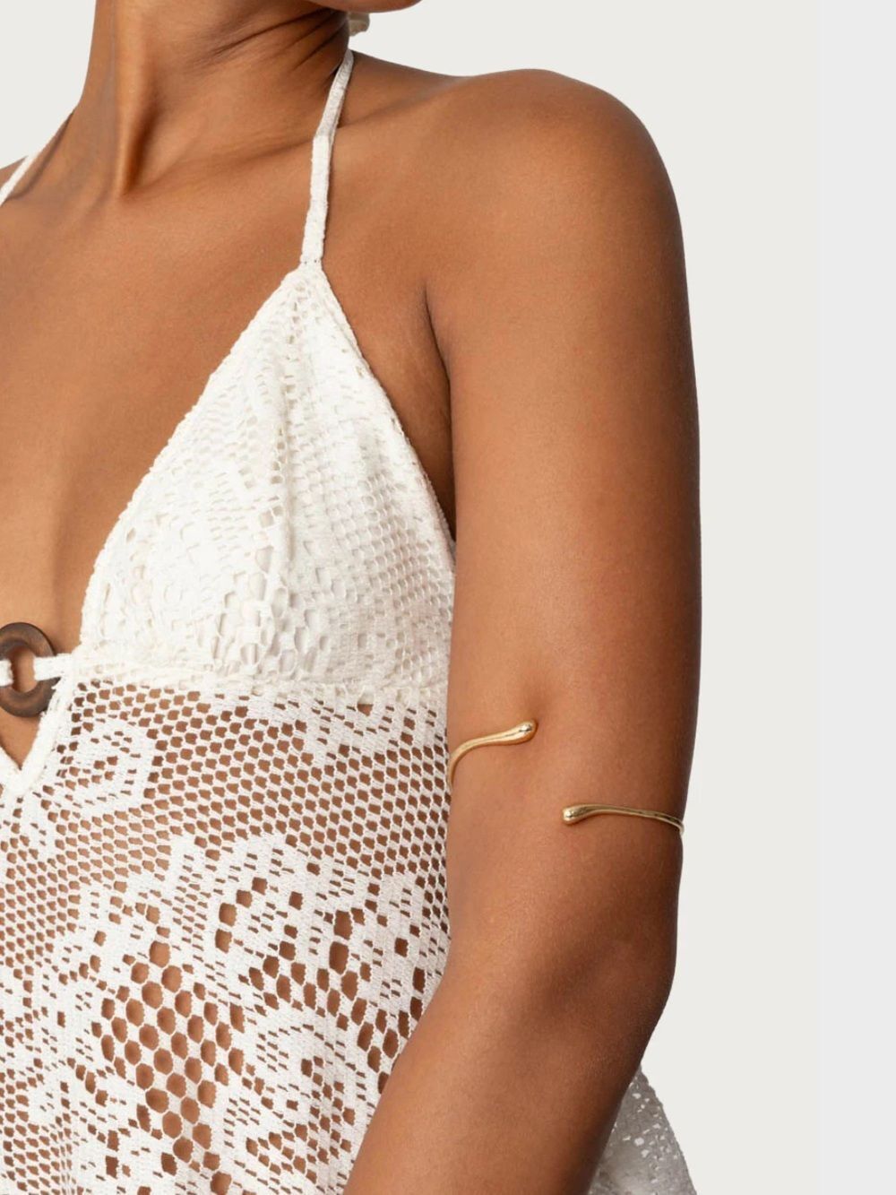 Edikted gold-tone Arm cuff Wrapped open ended design Gold tone metal